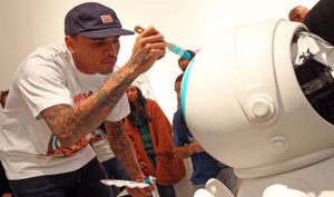 Chris Brown's Debut Art Show And New Toy Series Launch "Dum English" With Ron English