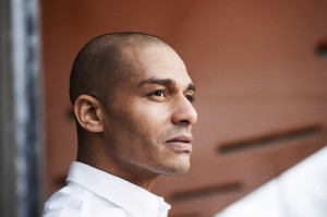 Portrait of Man Outdoors, Mannheim, Baden-Wurttemberg, Germany