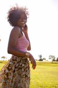 Young woman in a park