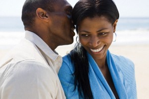 Romantic couple on a beach