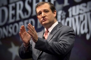 U.S. Senator Ted Cruz of Texas claps before speaking at the NRA-ILA Leadership Forum at the George R. Brown Convention Center, the site for the National Rifle Association's annual meeting in Houston
