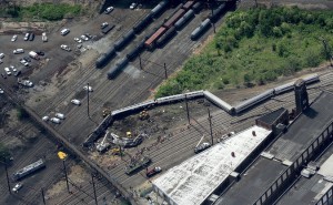 Amtrak Train 188 wreckage in Philly
