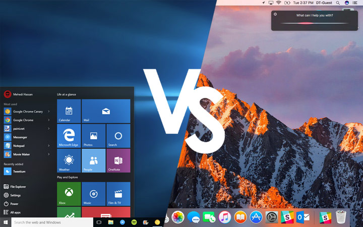 windows 10 vs mac os 2017