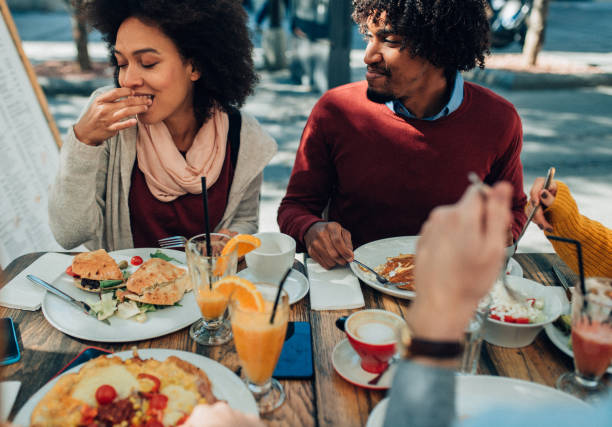 black couple restaurant