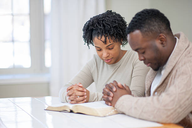 Black Couple - Praying