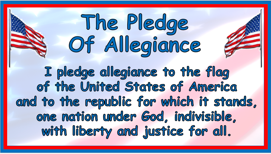 I Pledge Allegiance To The Flag.