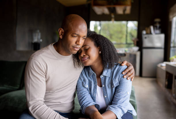 Wrongful death - black couple mourning - crying.