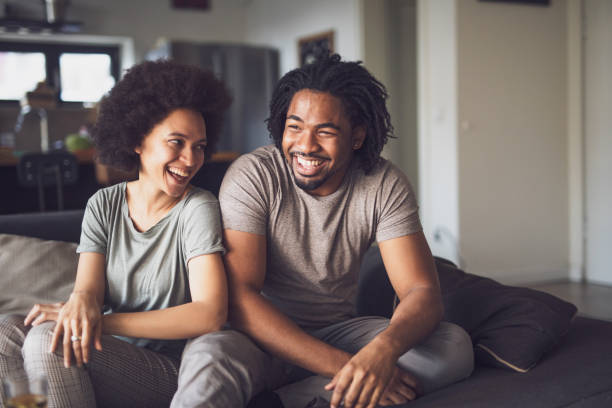 Black Couple - Smiling.