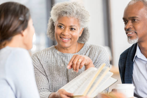 Black Couple and Friend - Bible Study.