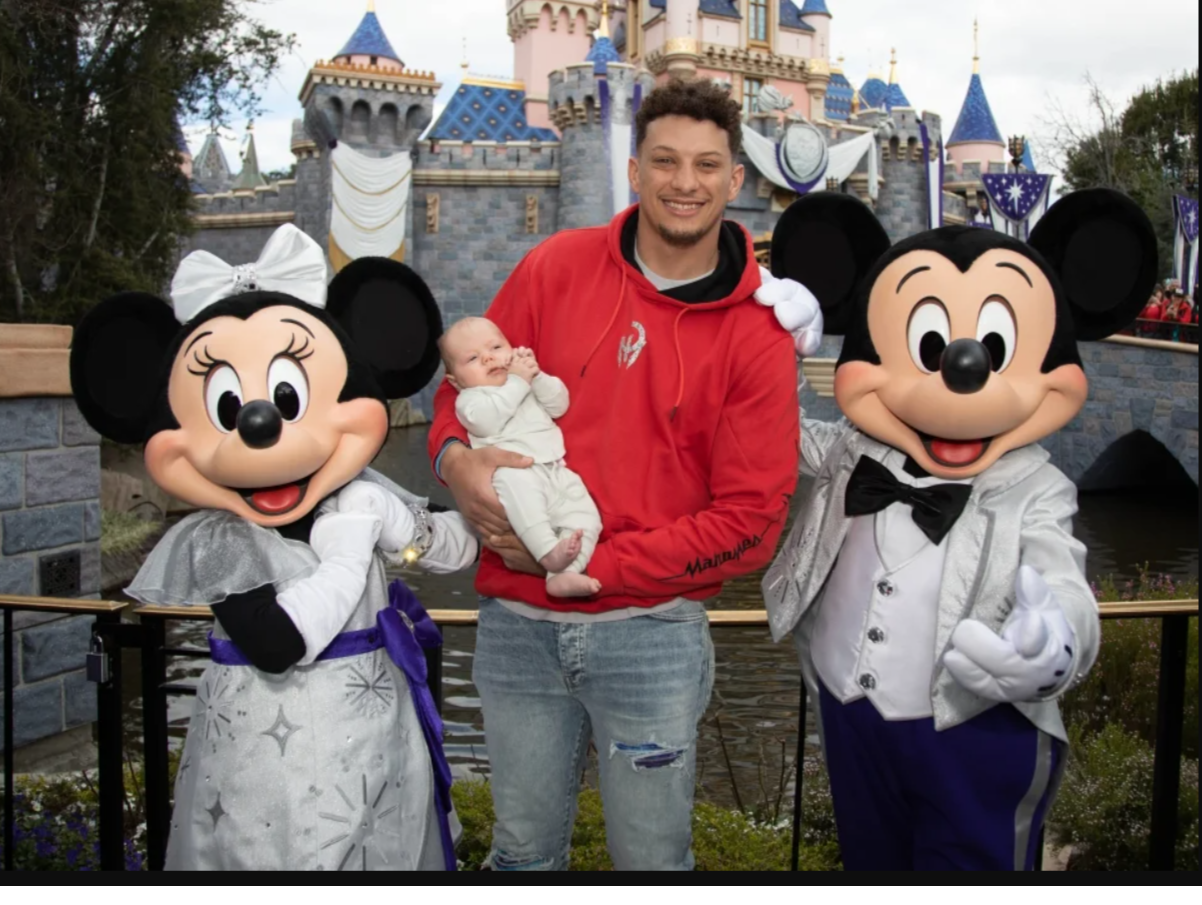 Patrick Mahomes At Disneyland - With Little Son.