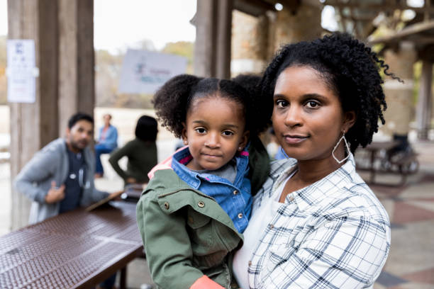 Black Mom and Daughter.