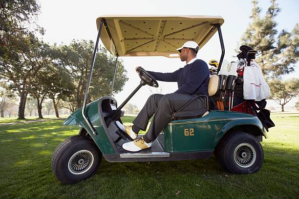 Black Man - Golf - Cart.