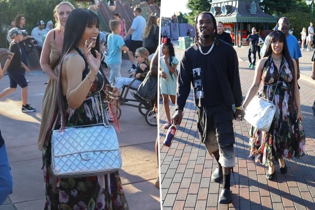 Pregnant Looking Cardi B & Offset at Disneyland Paris!