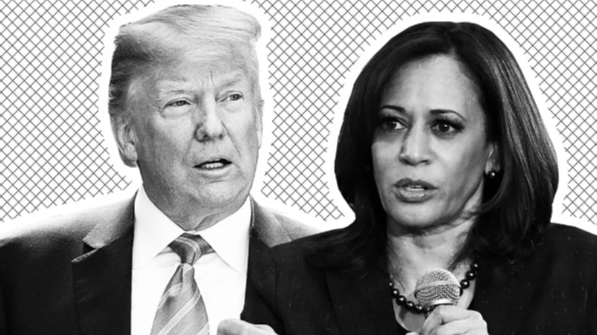 Donald Trump vs. Kamala Harris: Choosing Wisely for America's Future in November.